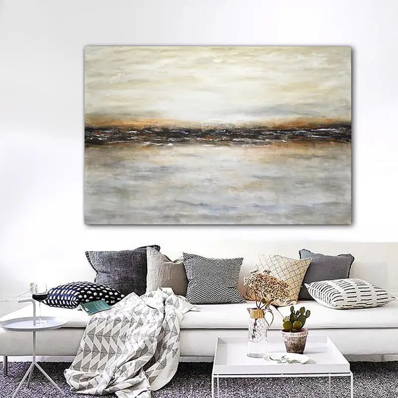 Ocean And Sky Textured Painting Canvas #OS019