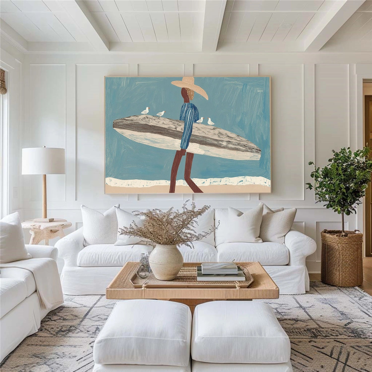 Abstract Portrait Canvas Art #AE100 - 20"HX24"W (51X61cm) Horizontal / Rolled Canvas