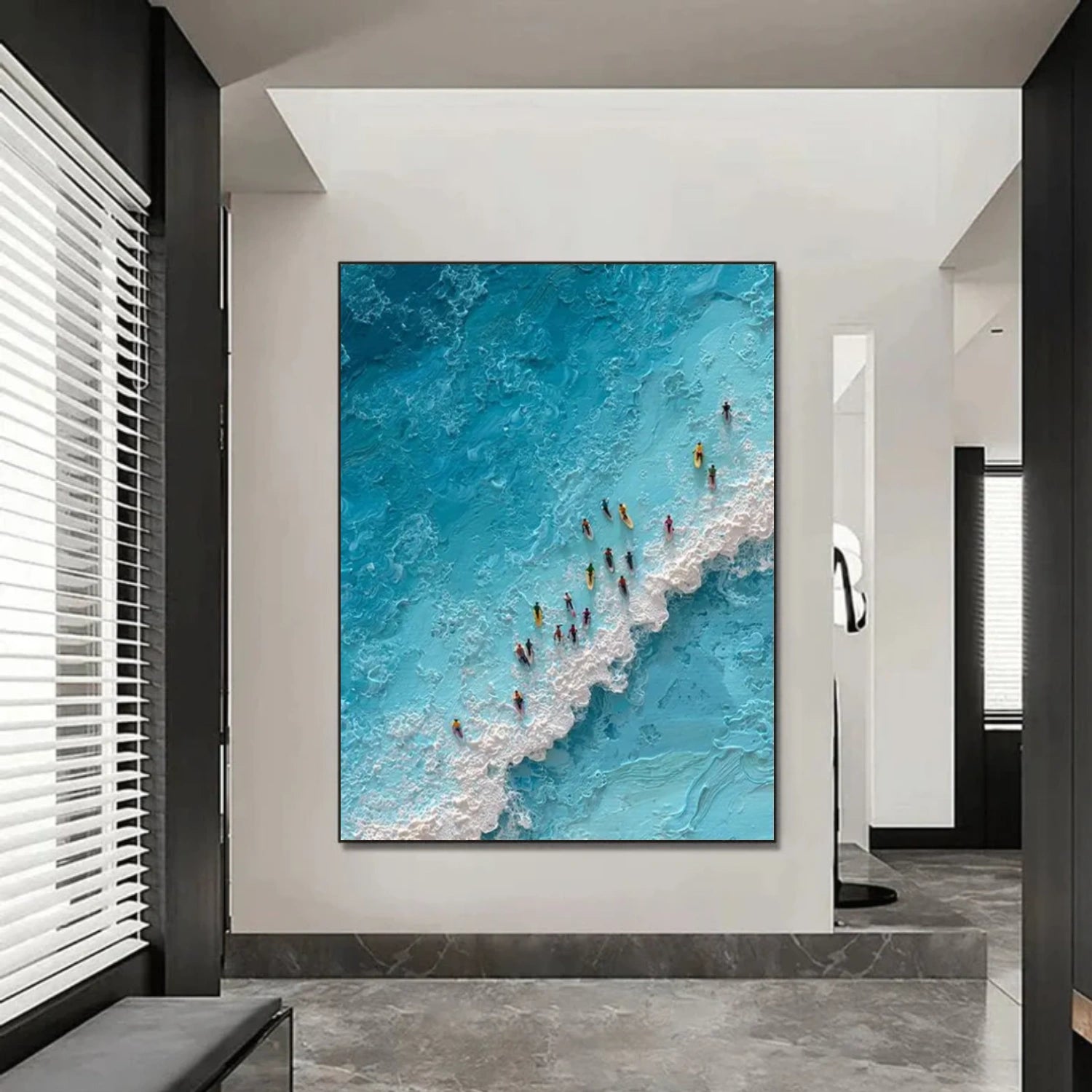 Surfing Sport Textured Wall Art #MS011