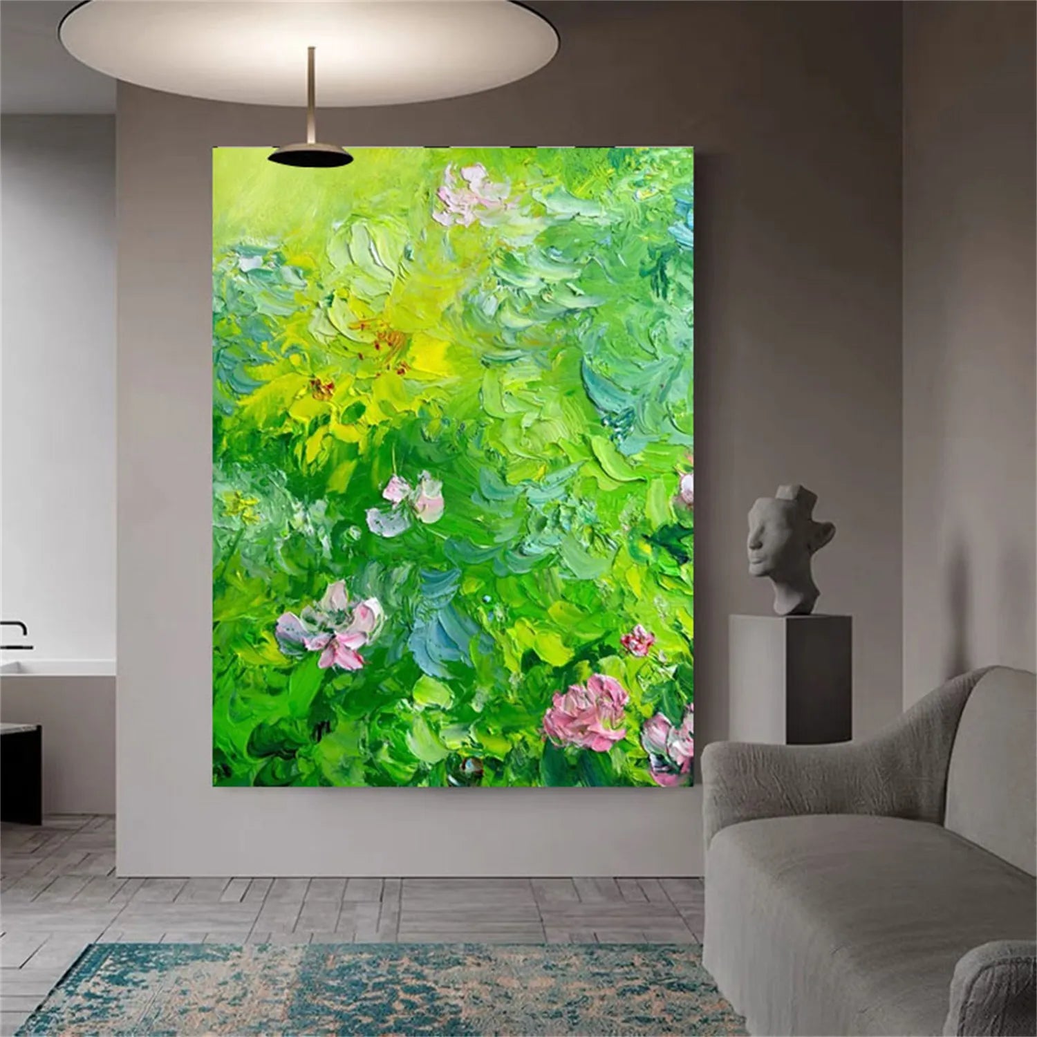 Colorful Flower Textured Painting Canvas #FP030