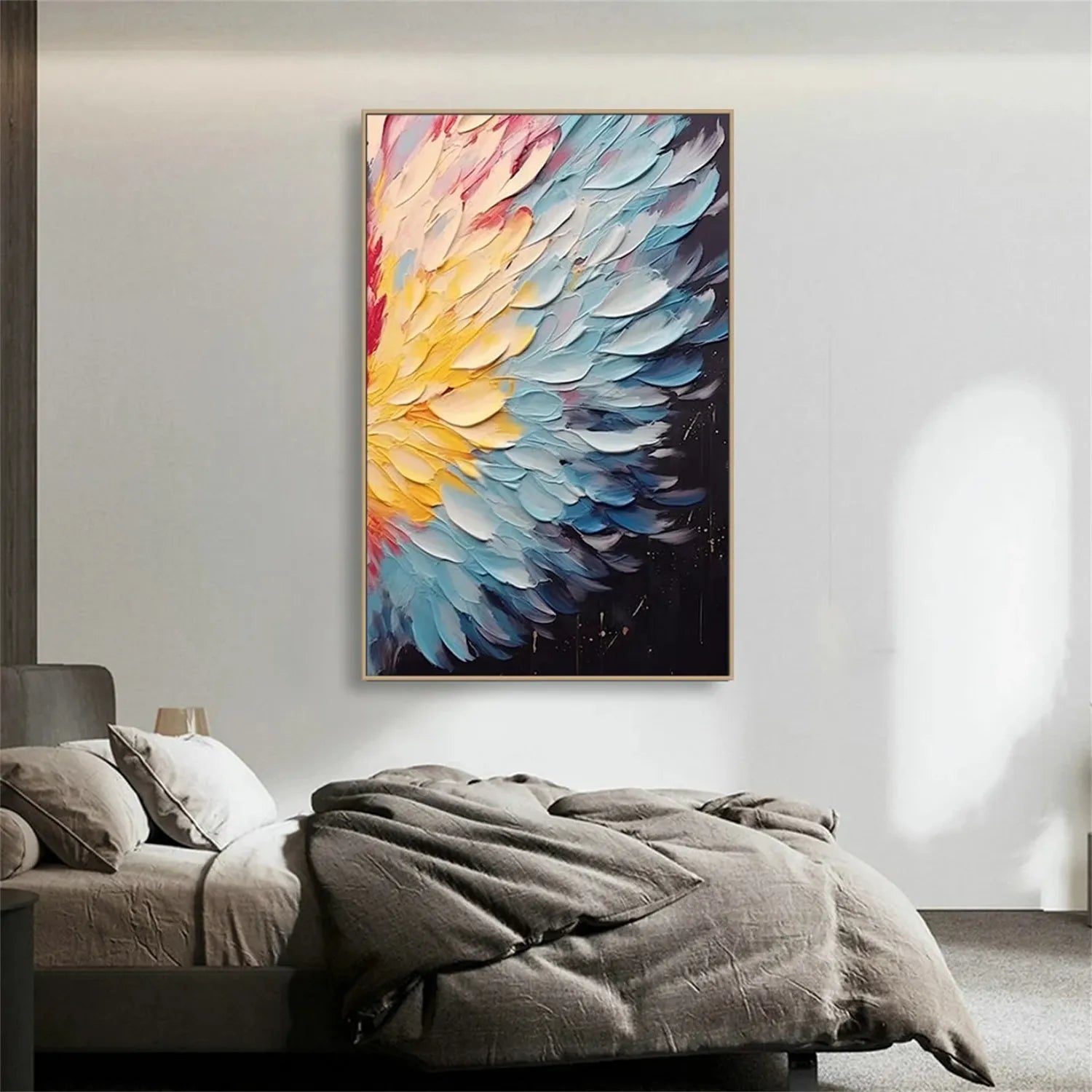 Colorful Abstract Textured Painting Canvas #AT054