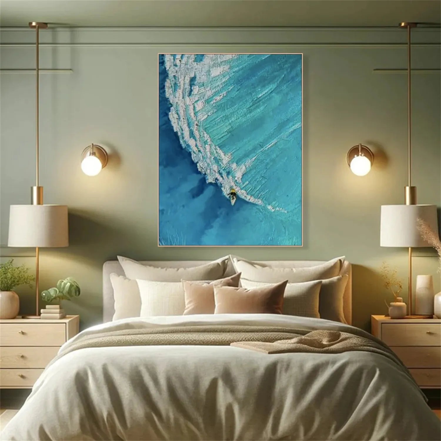 Ocean Textured Painting Canvas #OP011