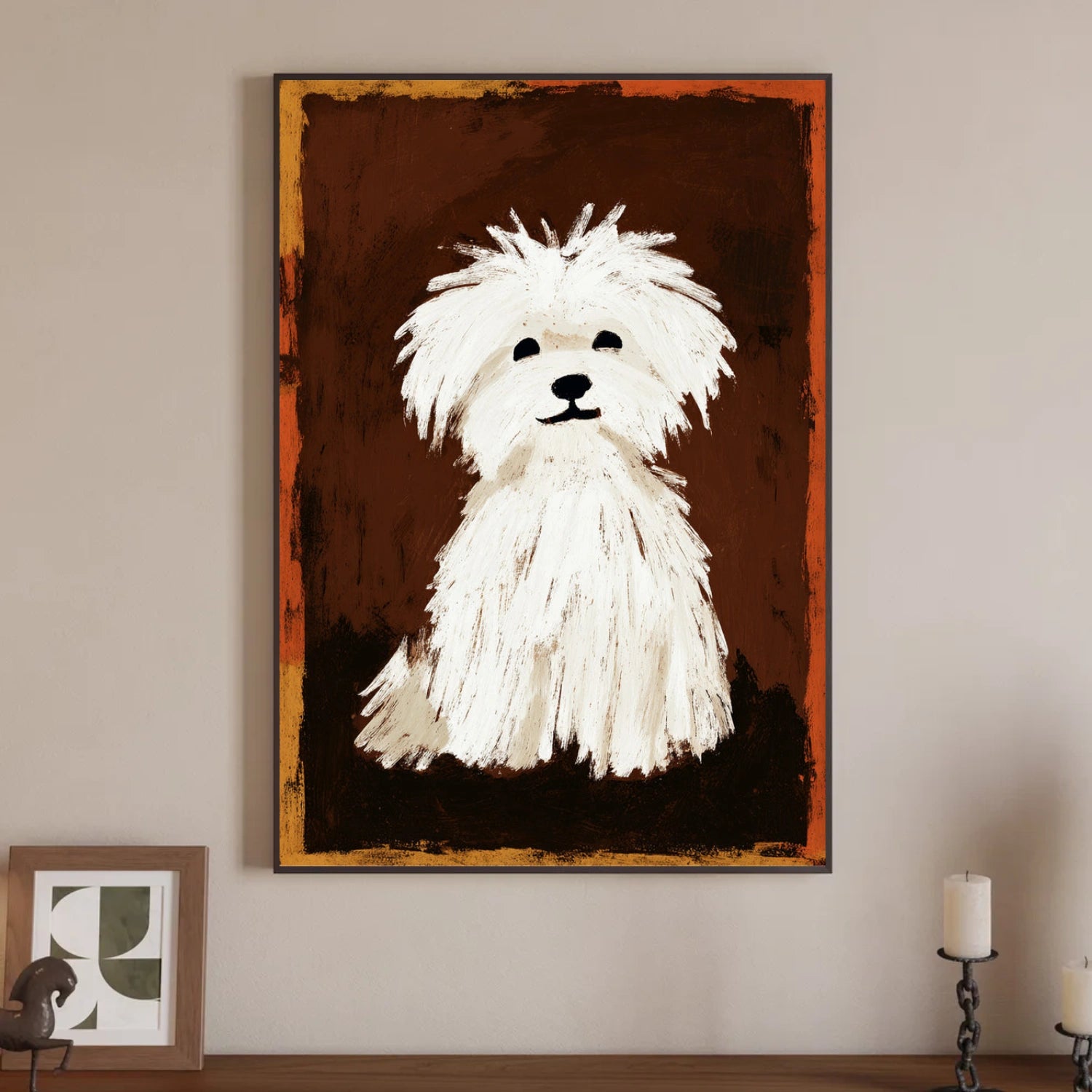 Abstract Animal Dog Wall Art #AC093