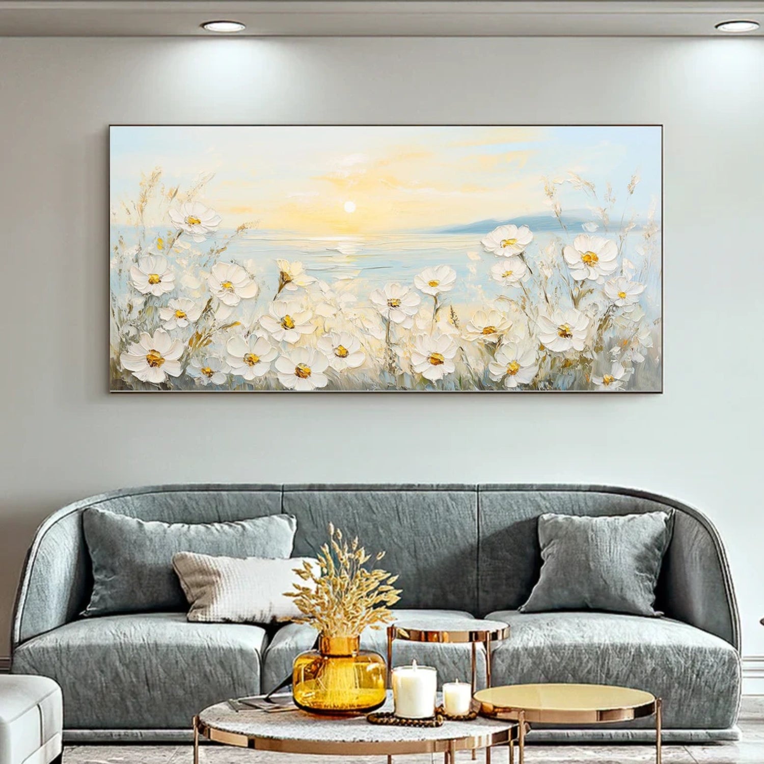 Flower Abstract Textured Wall Art #FP173