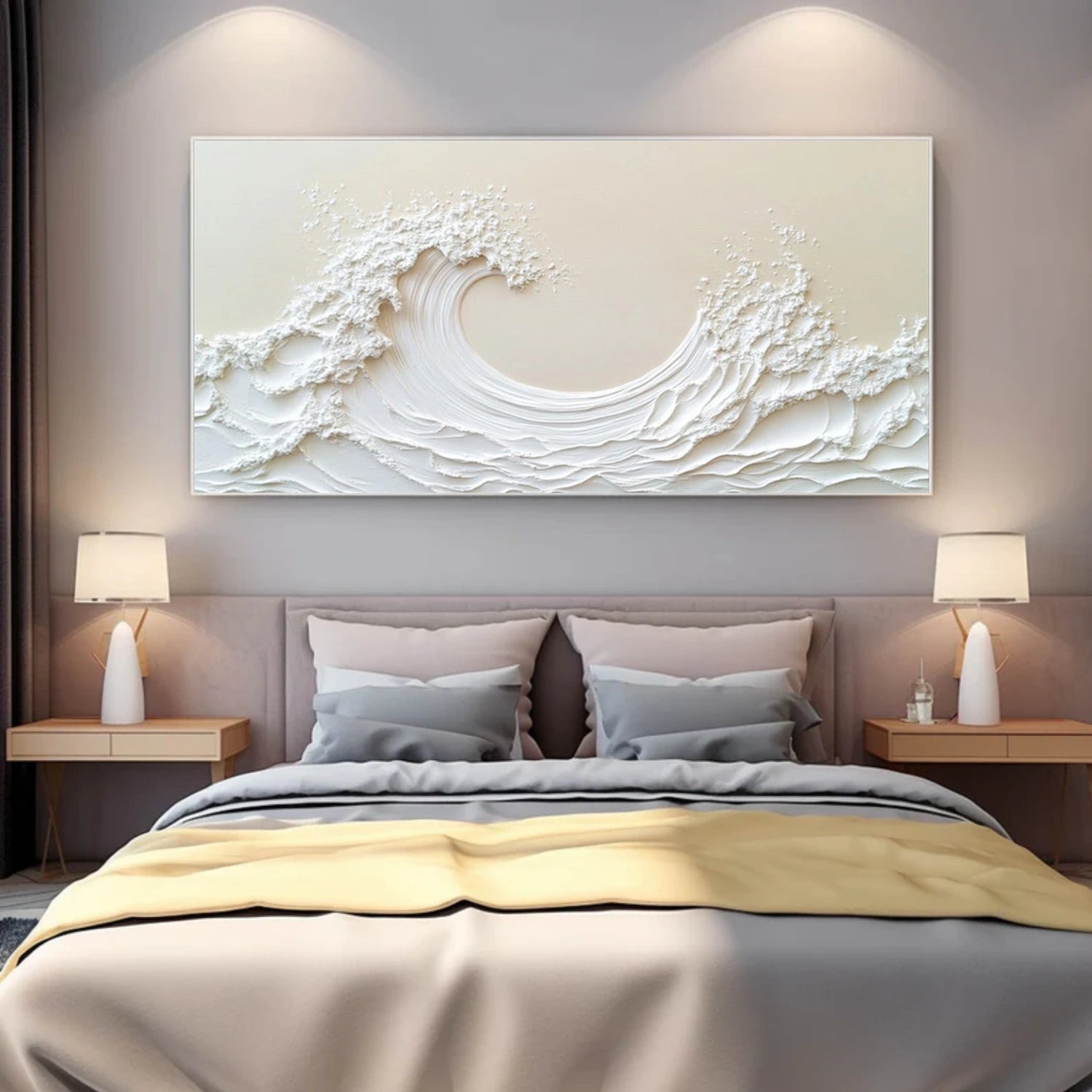 Ocean And Sky Minimalist Textured Wall Art #OS142