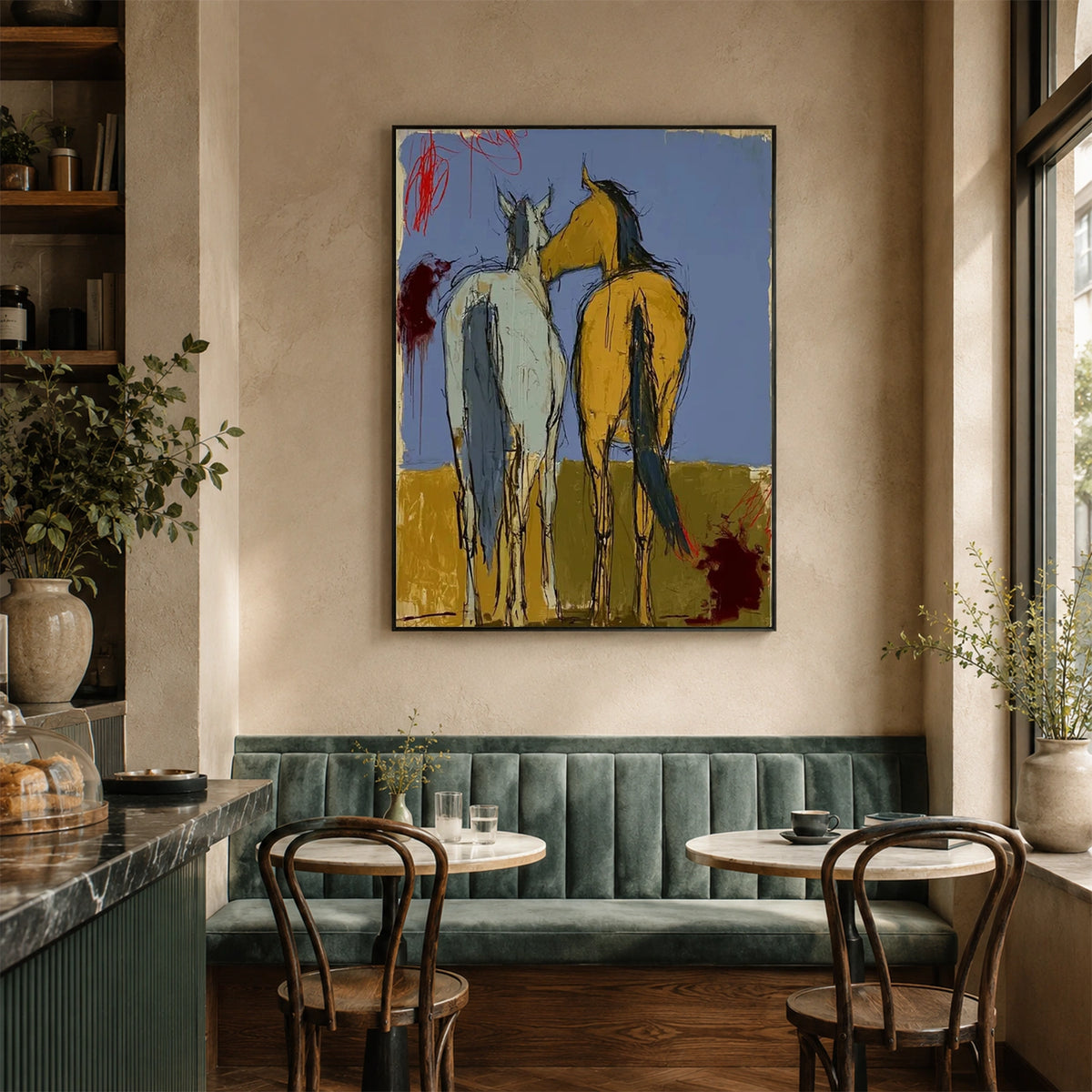 Abstract Animal Horse Wall Art #AC157