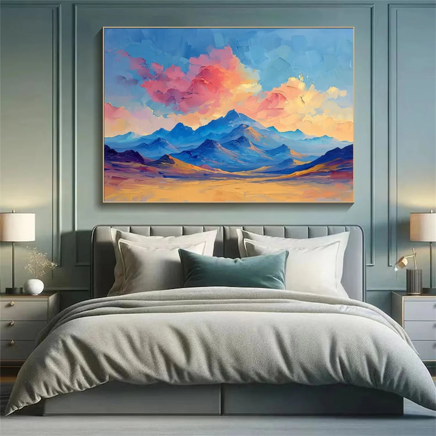 Colorful Landscape Abstract Wall Art #AP048