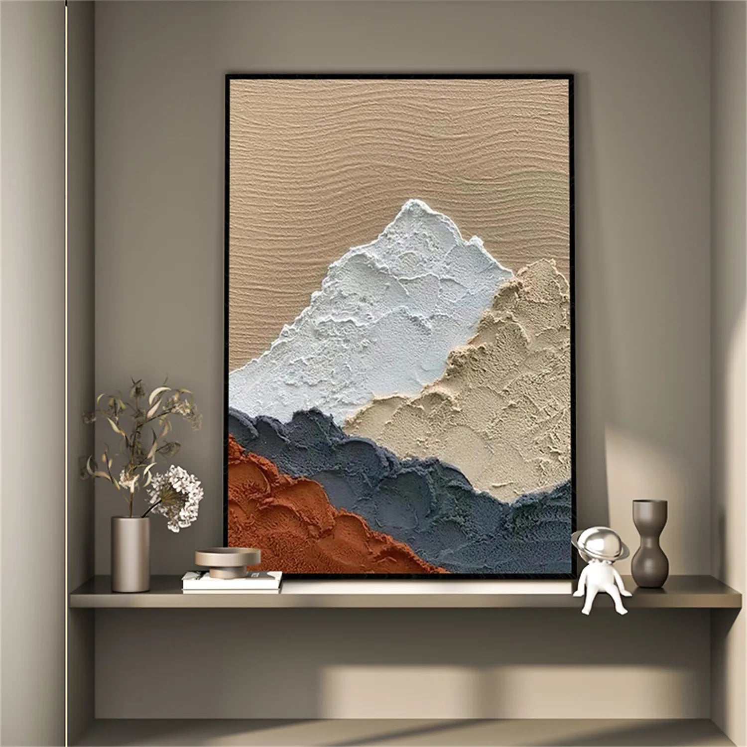 Colorful Mountain Textured Abstract Painting #MT030