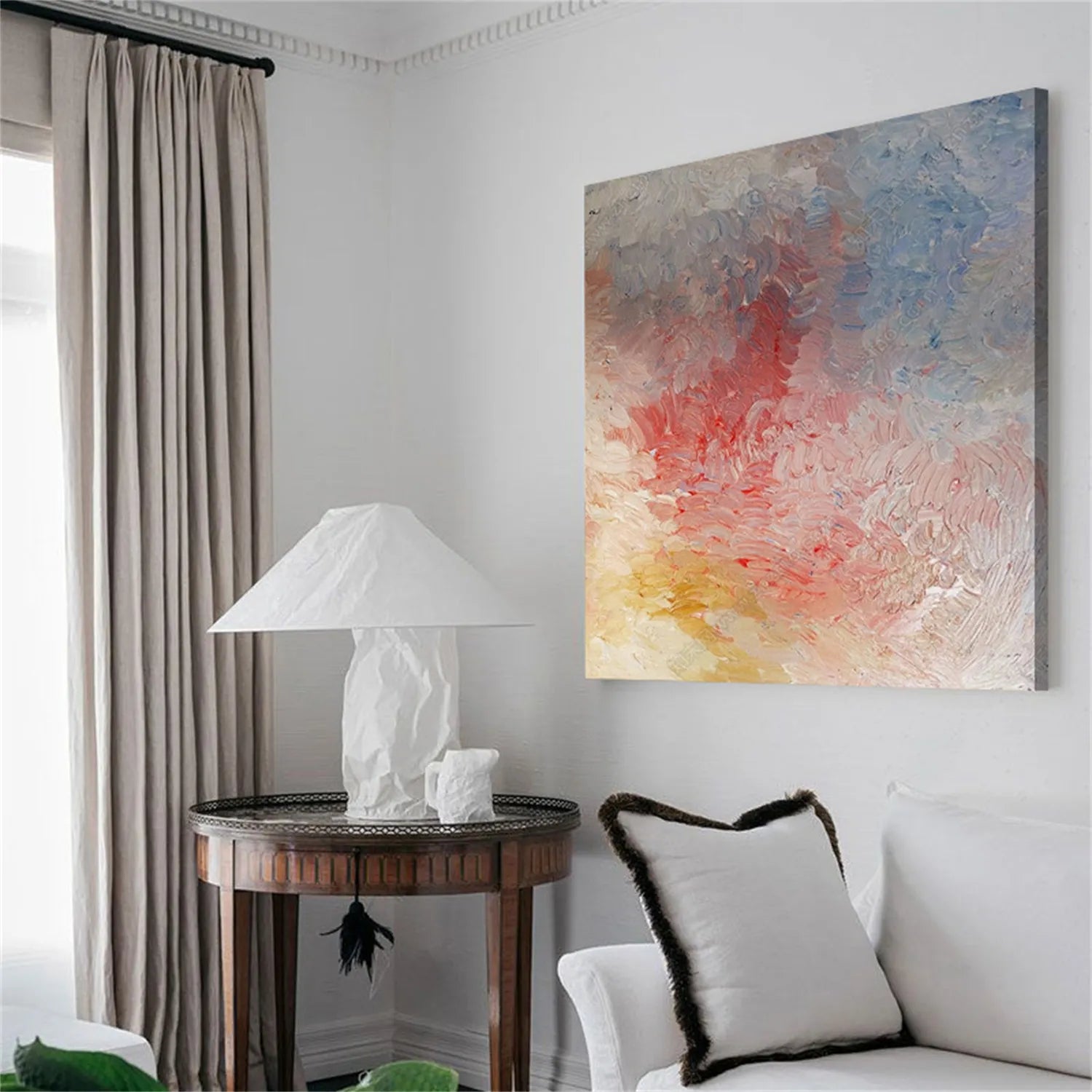 Colorful Abstract Textured Painting Canvas #AT061