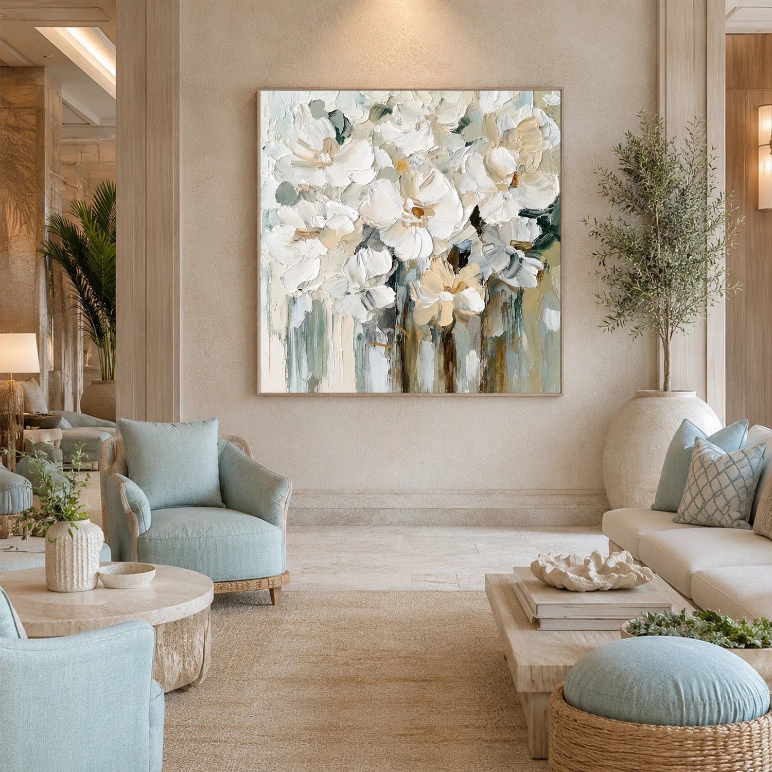 Flower Abstract Textured Wall Art #FP200