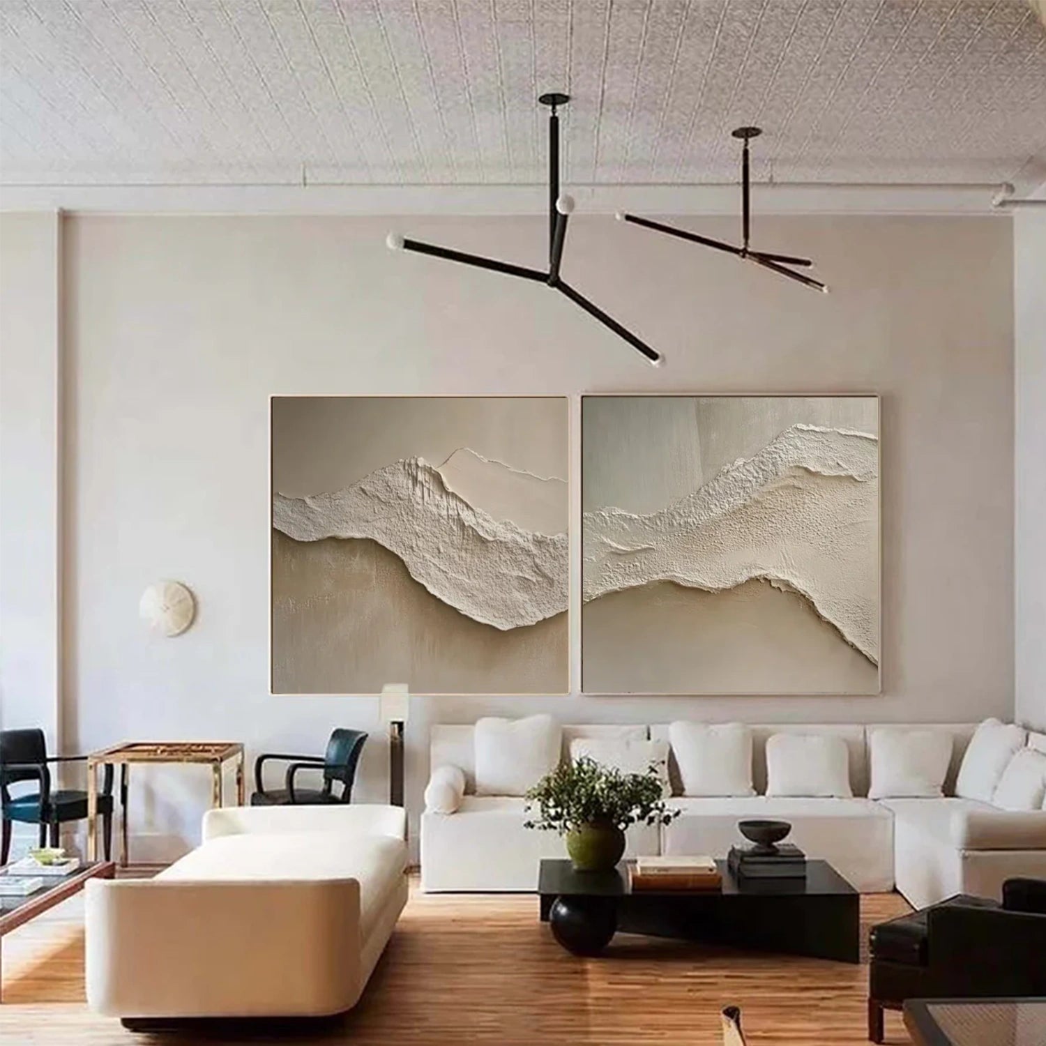 Ocean Abstract Textured Wall Art Set of 2 #OP041