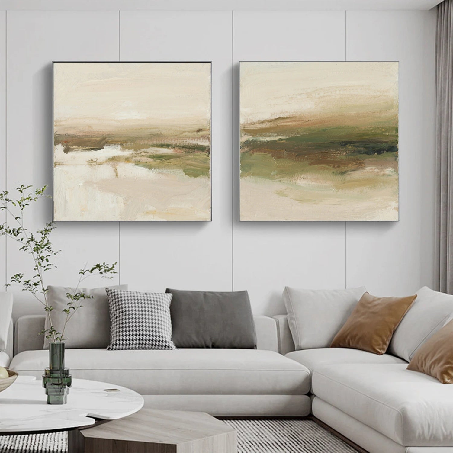 Abstract Canvas Wall Art Set of 2 #AP268