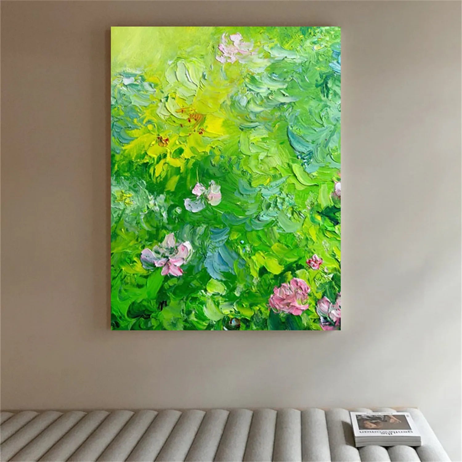 Colorful Flower Textured Painting Canvas #FP030