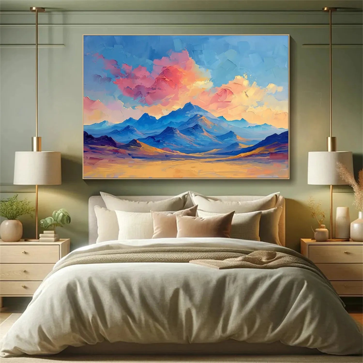 Colorful Landscape Abstract Wall Art #AP048