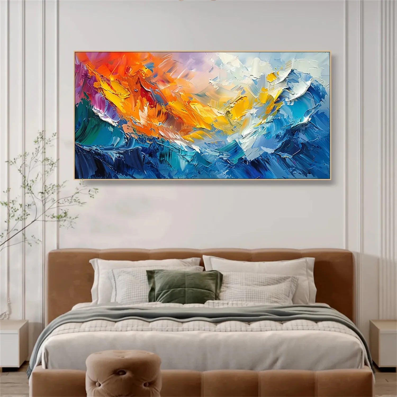 Colorful Abstract Textured Painting Canvas #AT050