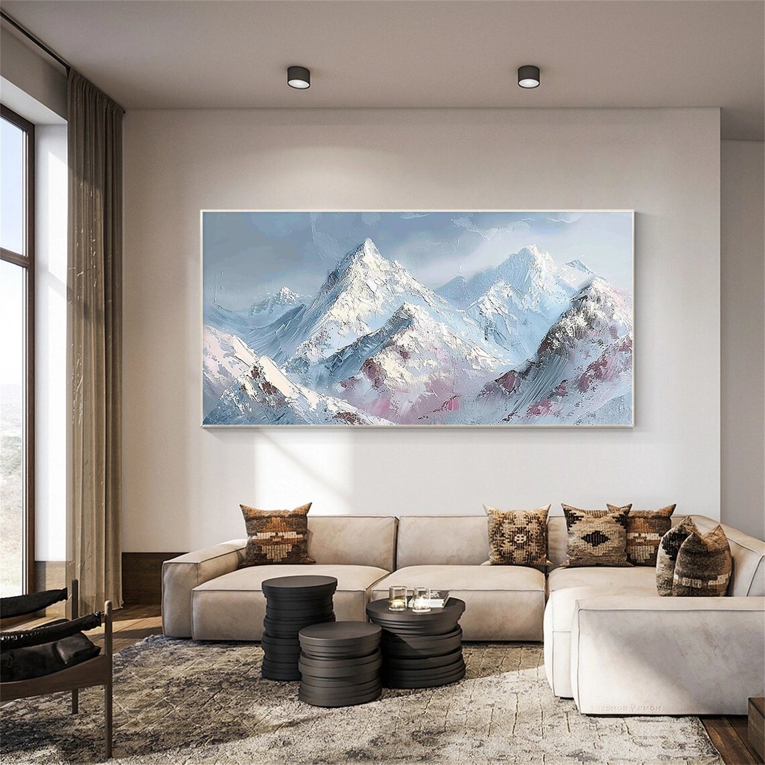 Minimalist Mountain Canvas Art #MO030