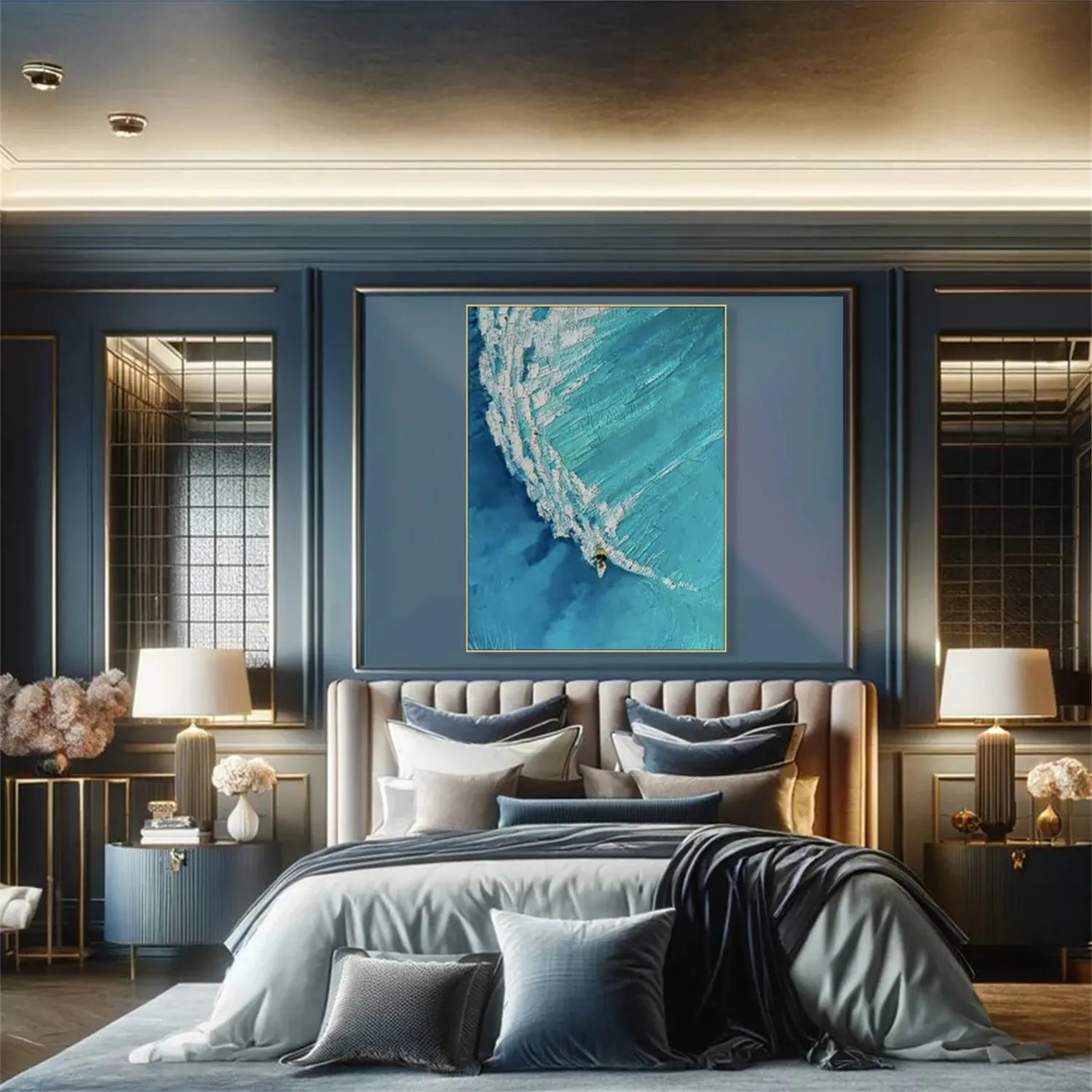 Ocean Textured Painting Canvas #OP011