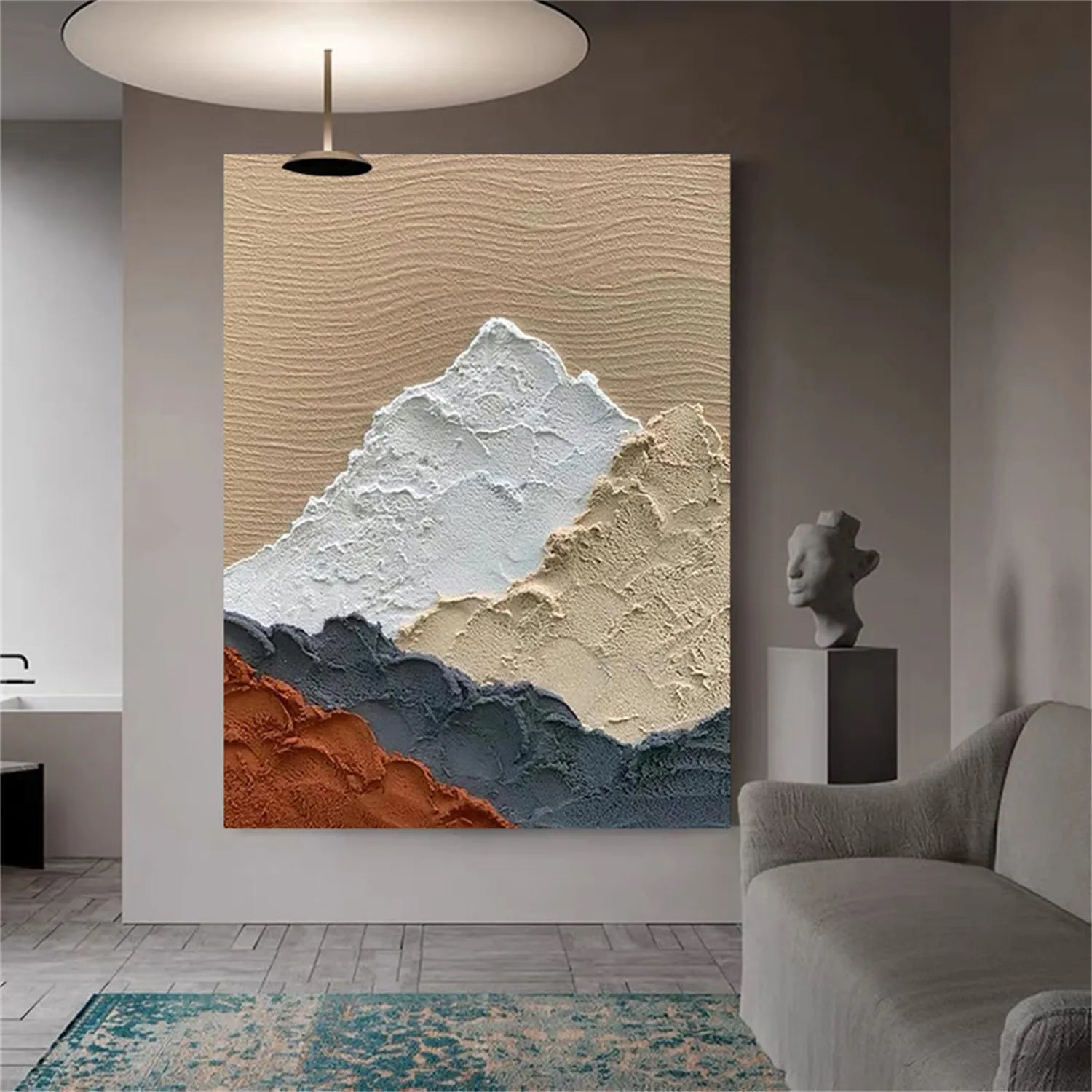 Colorful Mountain Textured Abstract Painting #MT030