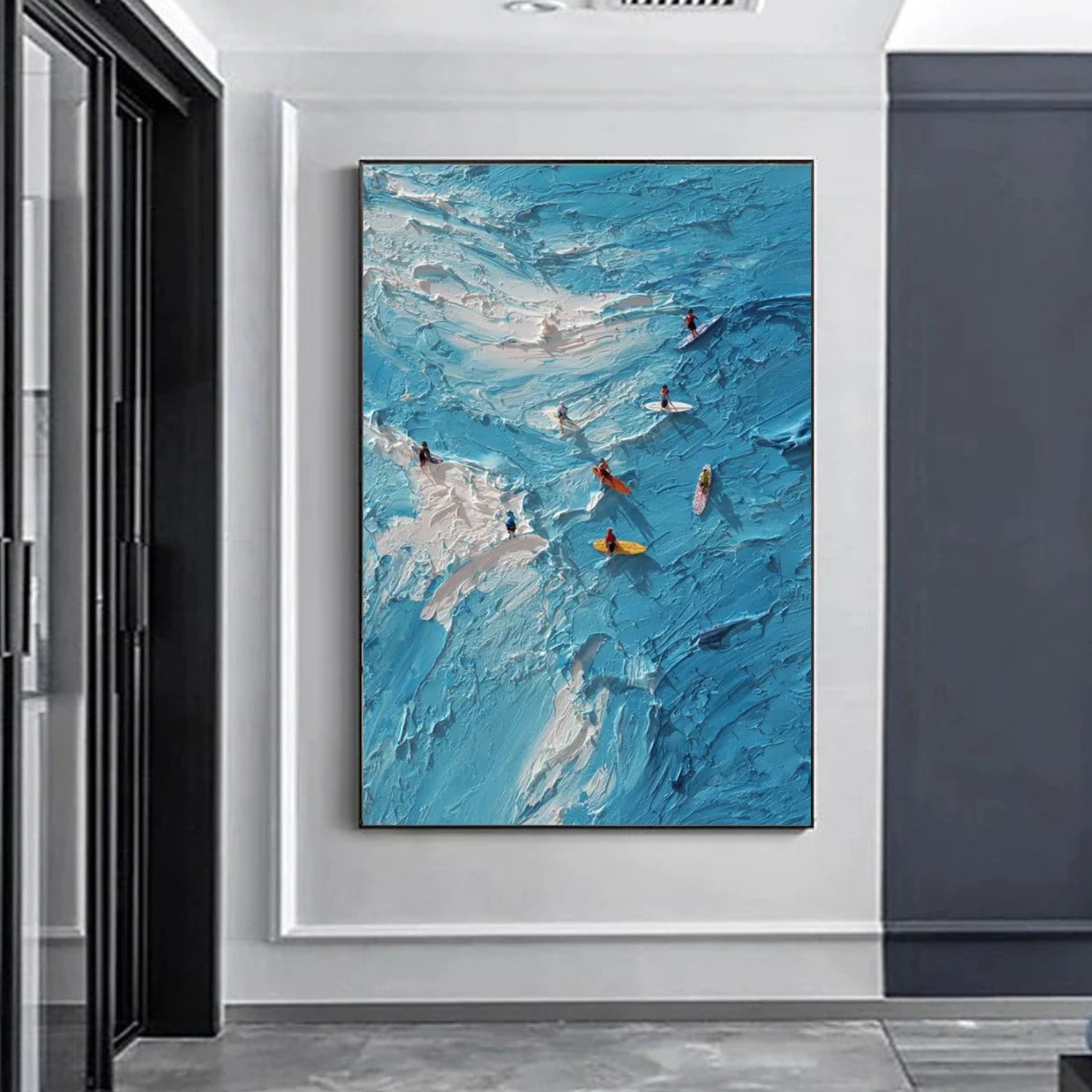 Surfing Sport Textured Wall Art #MS013