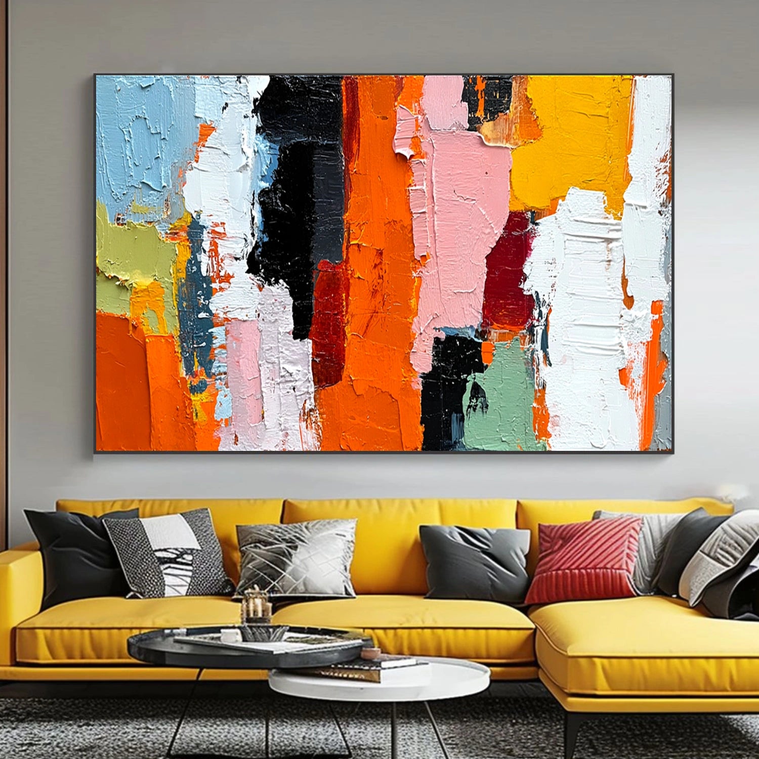 Colorful Abstract Textured Wall Art #AT124