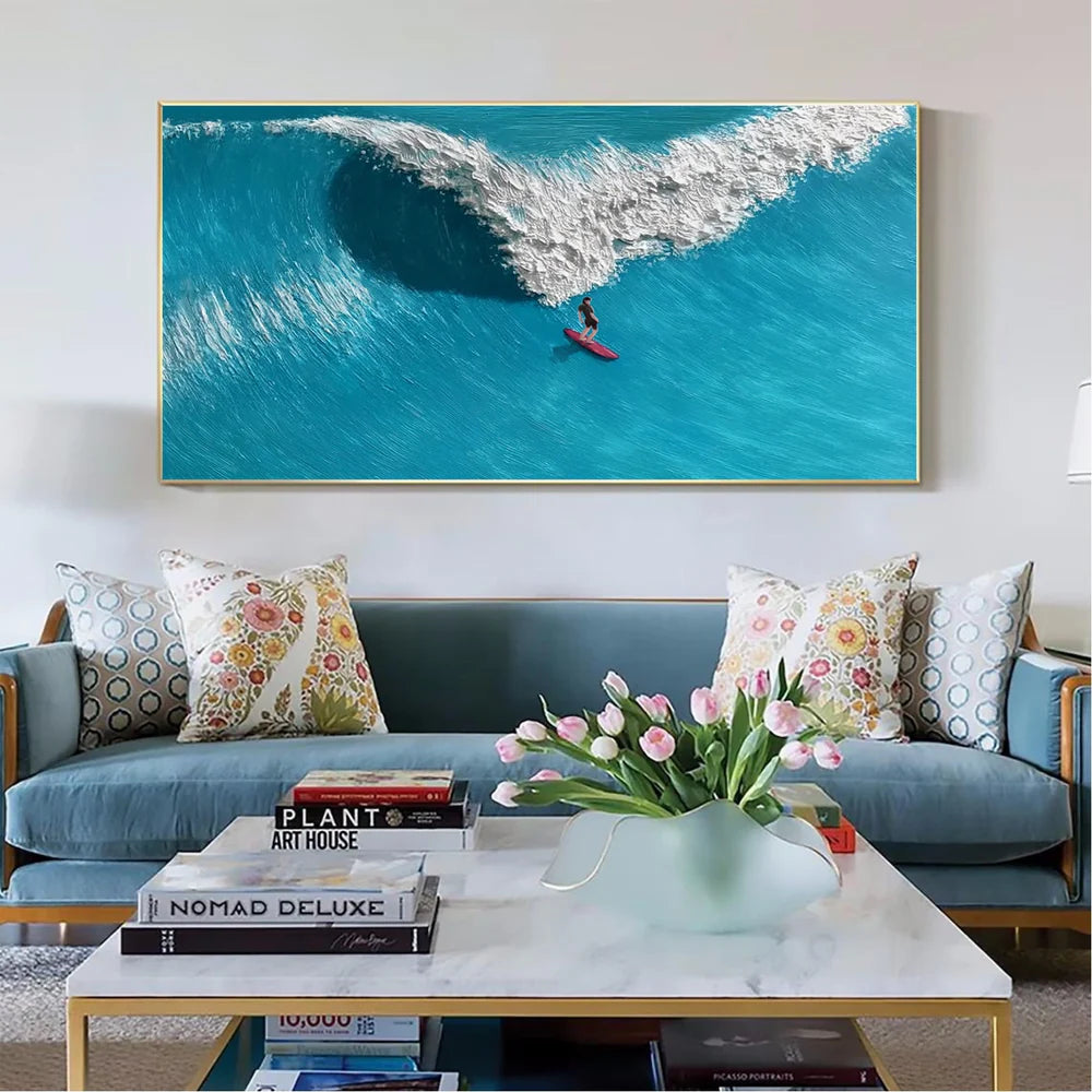 Surfing Sport Textured Wall Art #MS027