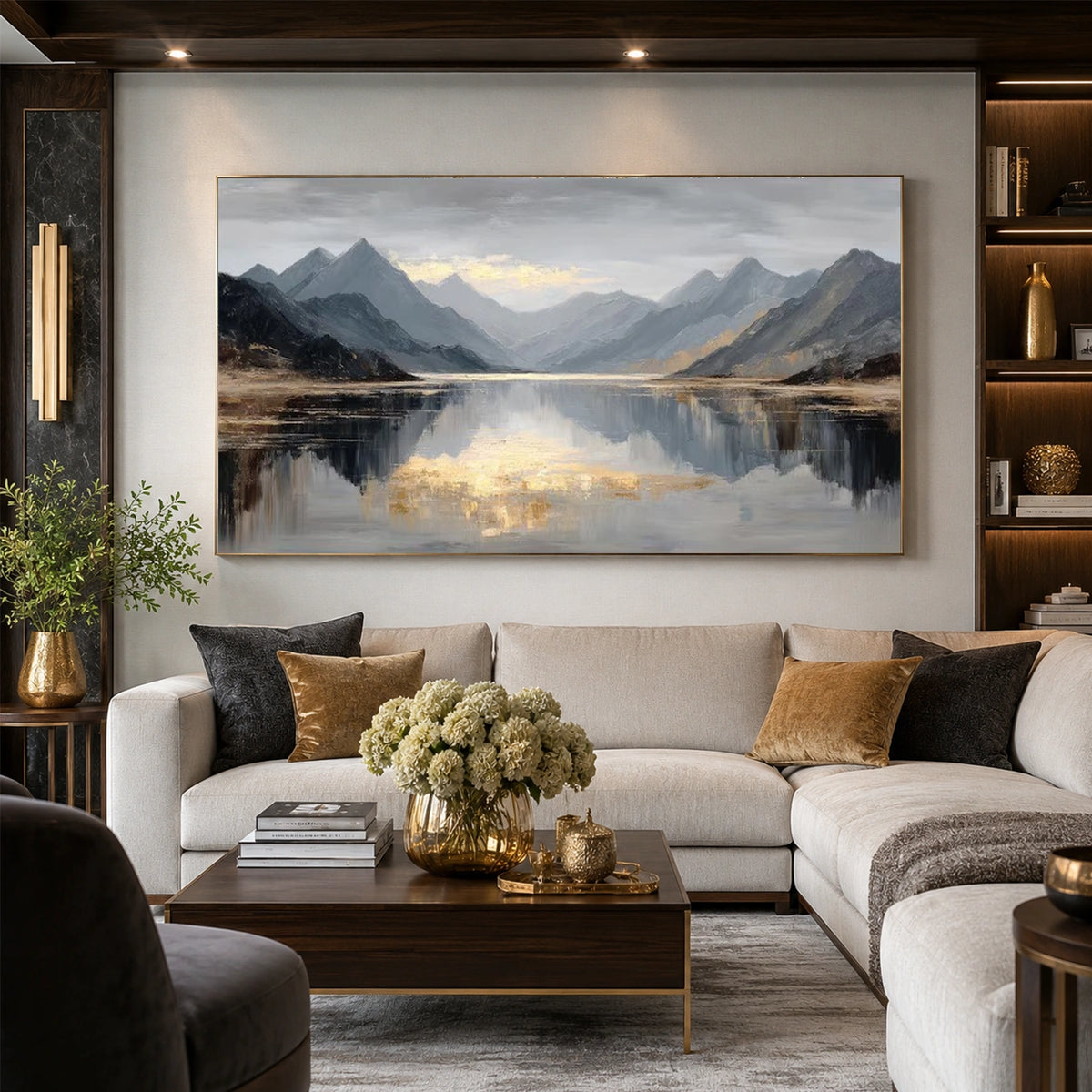Abstract Mountain Canvas Art #MO083