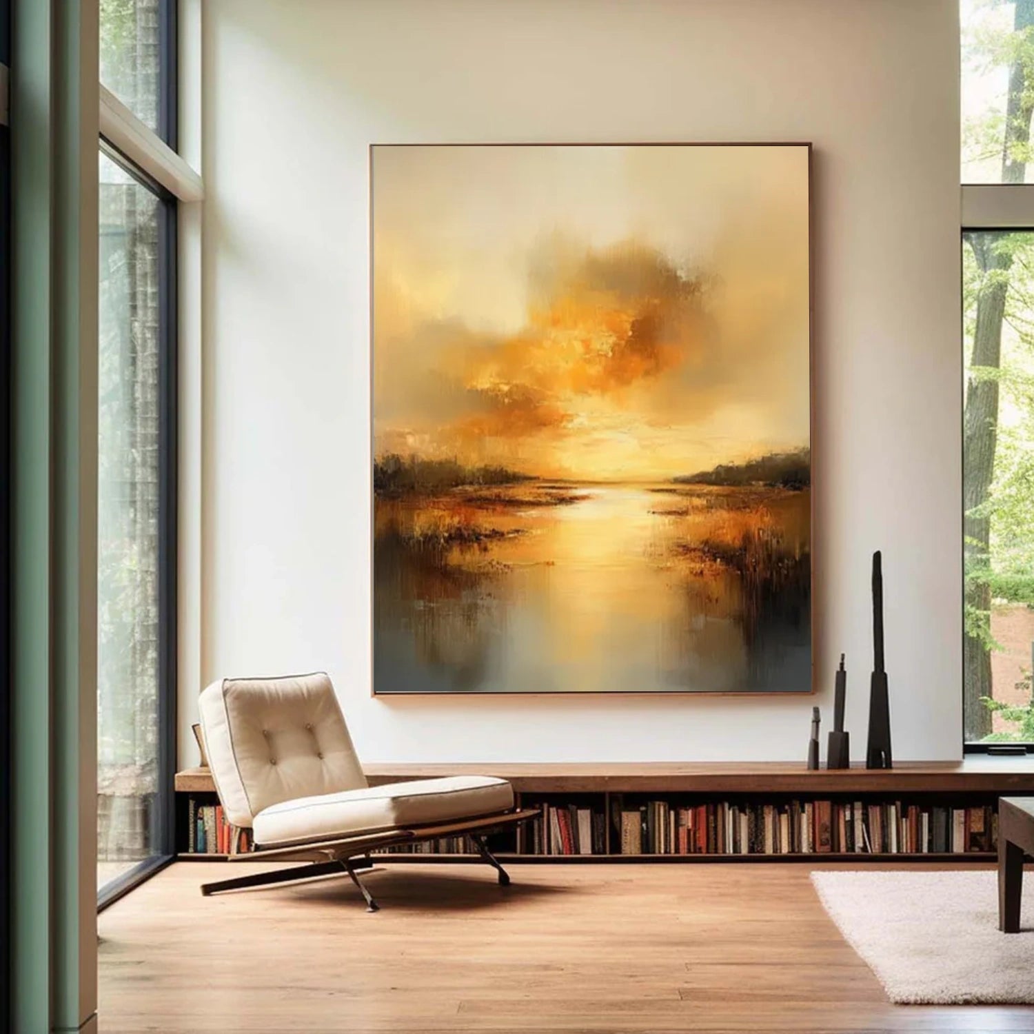 Ocean And Sky Abstract Wall Art #OS065