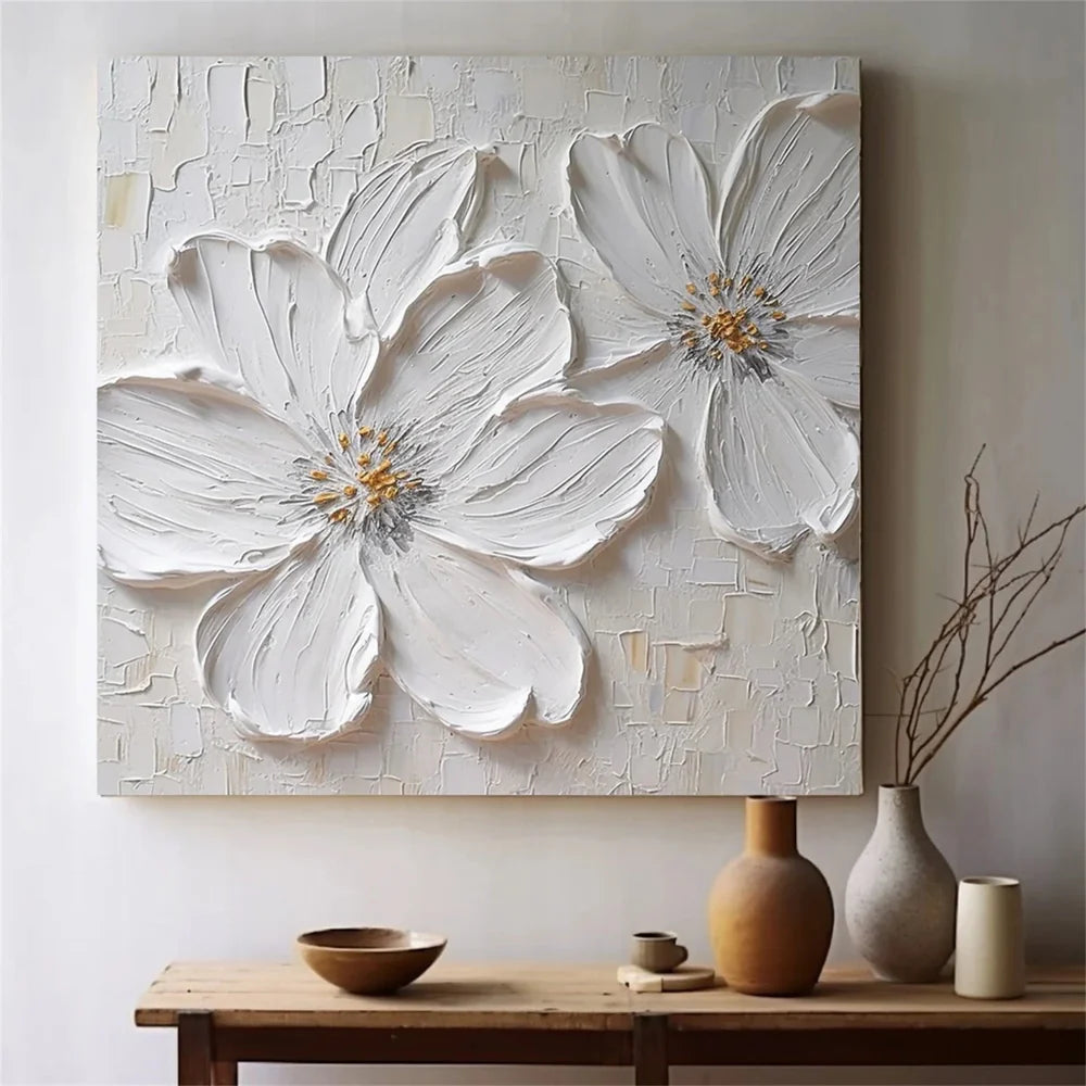Flower Textured Painting Canvas #FP087