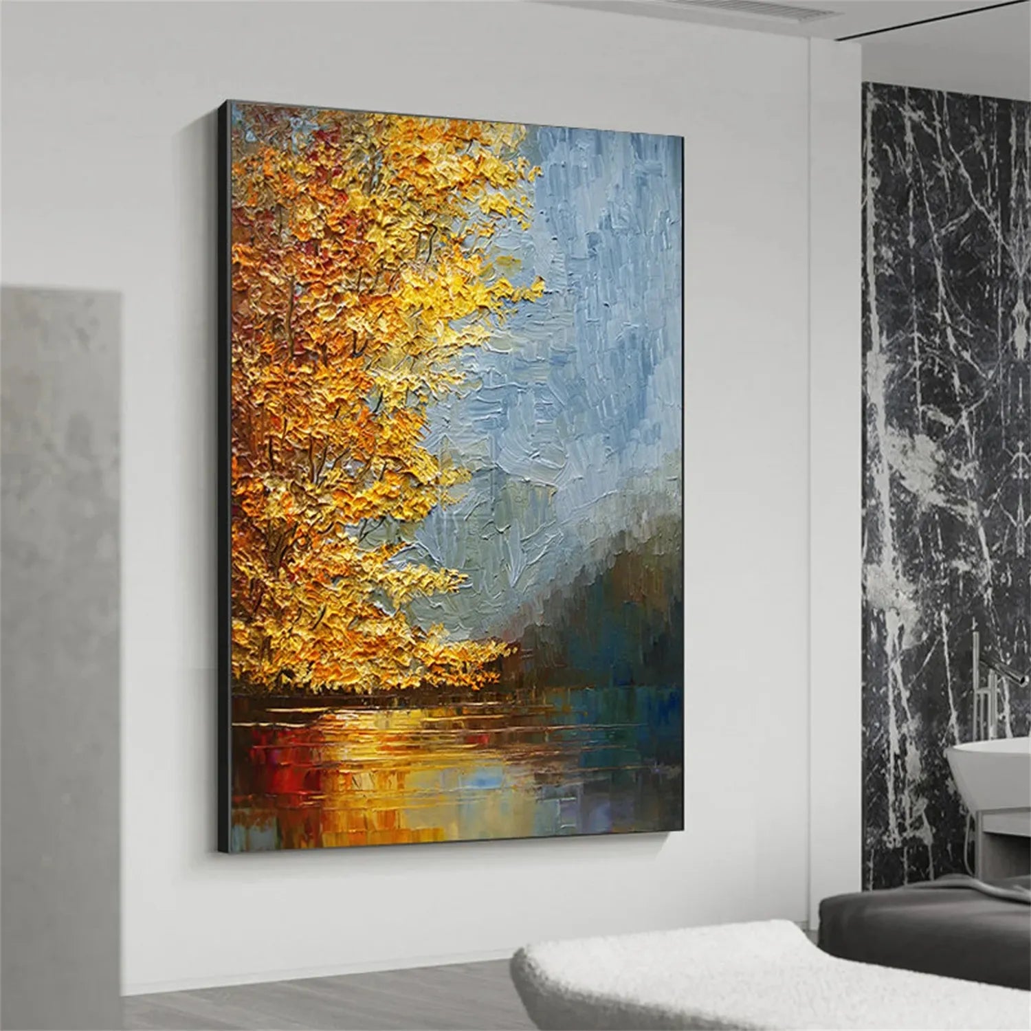 Colorful Abstract Textured Painting Canvas #AT047