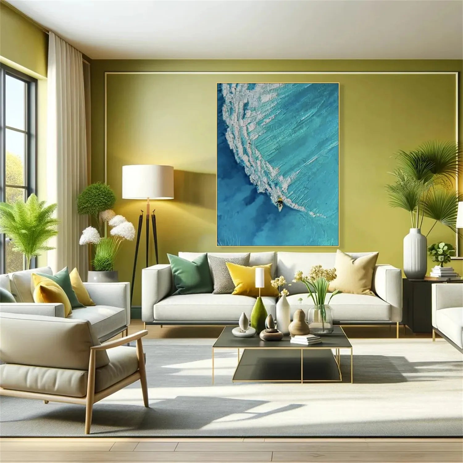 Ocean Textured Painting Canvas #OP011