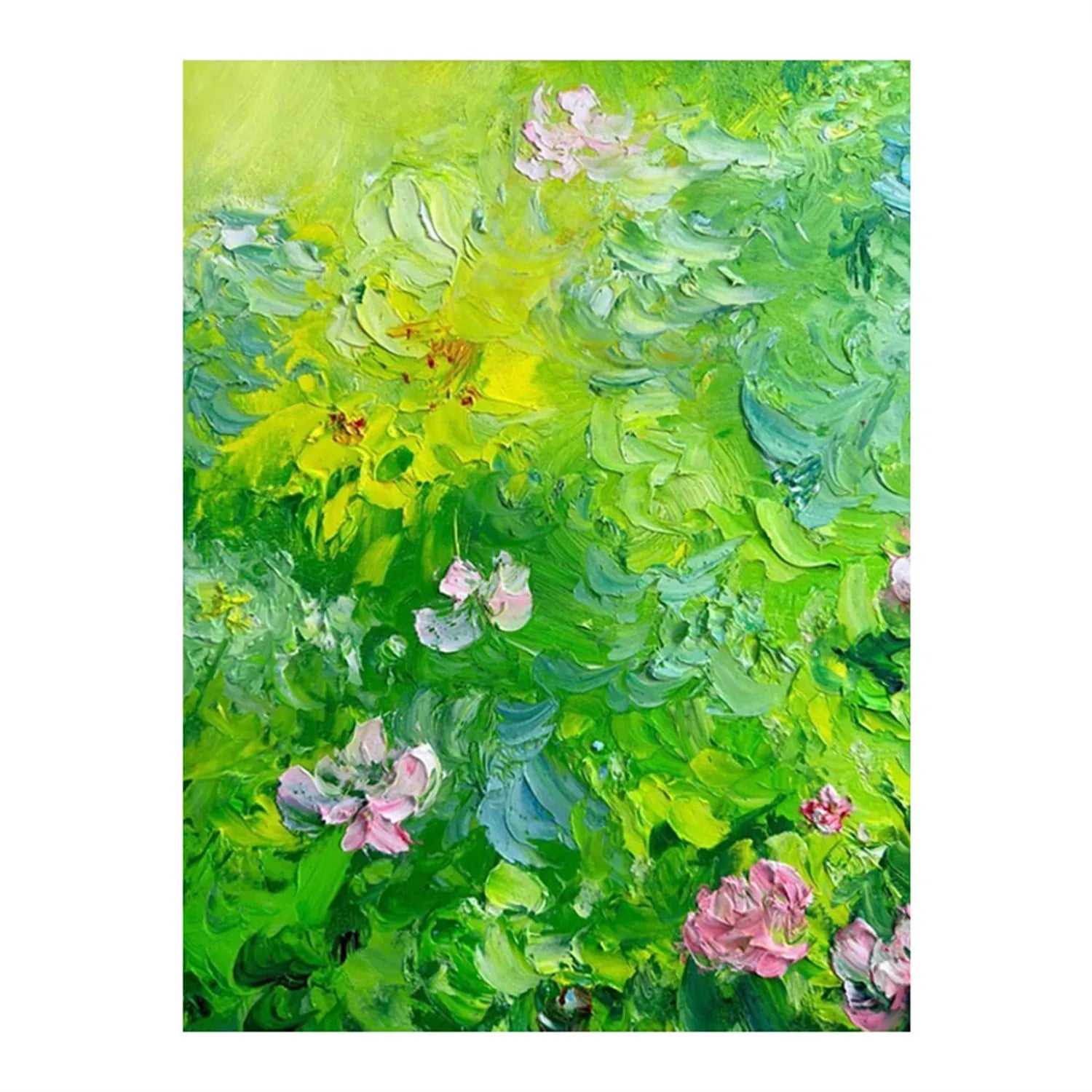 Colorful Flower Textured Painting Canvas #FP030