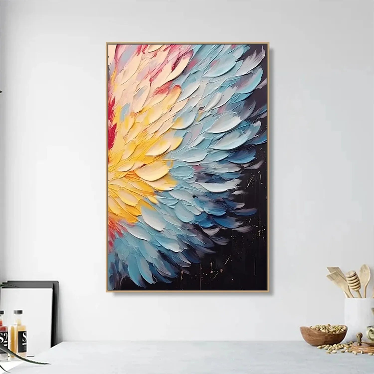 Colorful Abstract Textured Painting Canvas #AT054