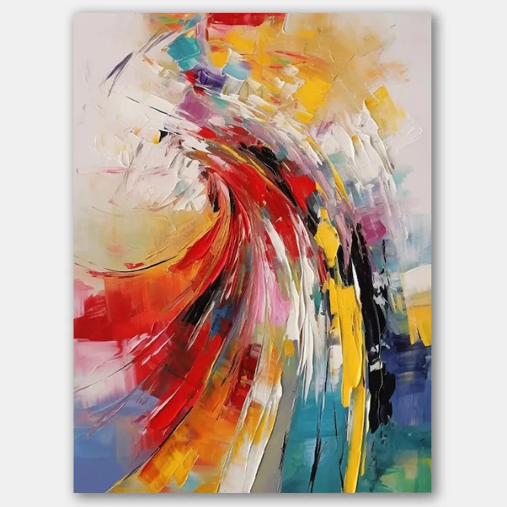 Colorful  Abstract Textured Painting Canvas #AT039