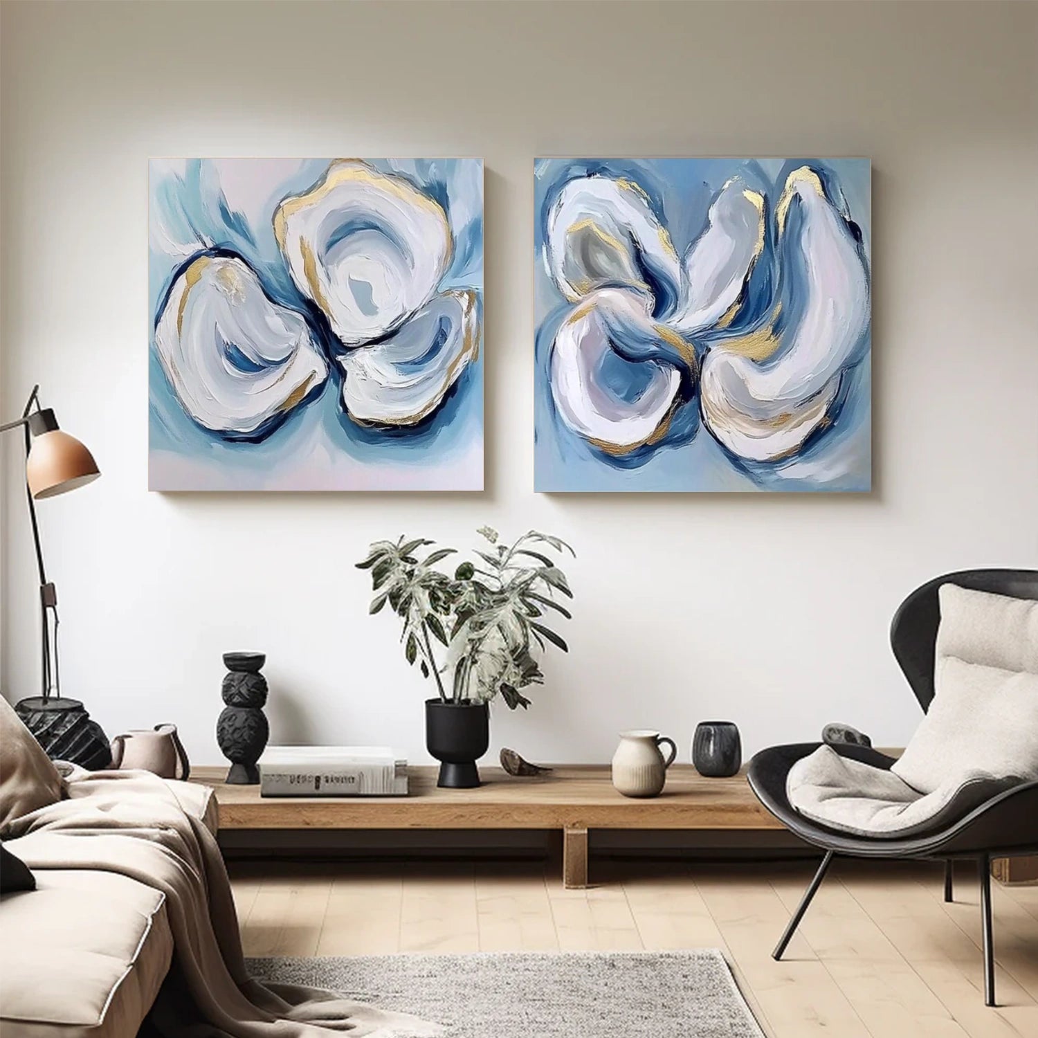Abstract Canvas Wall Art Set of 2 #AP275
