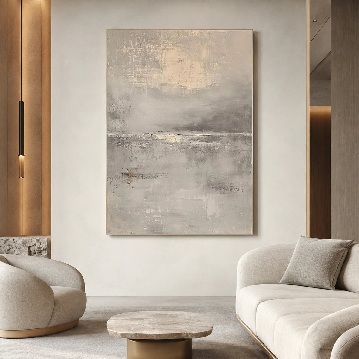 Ocean And Sky Abstract Textured Wall Art #OS208