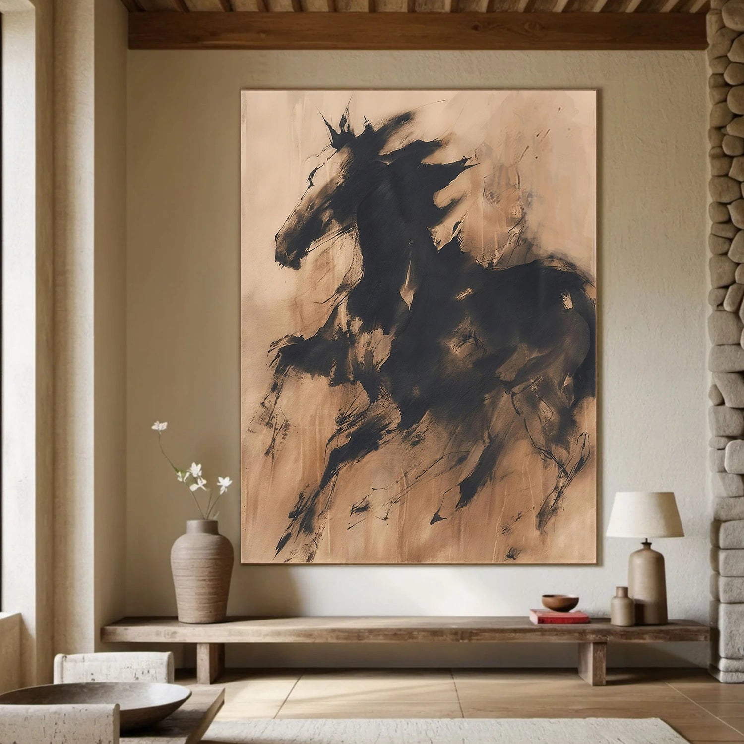Abstract Animal Horse Wall Art #AC082