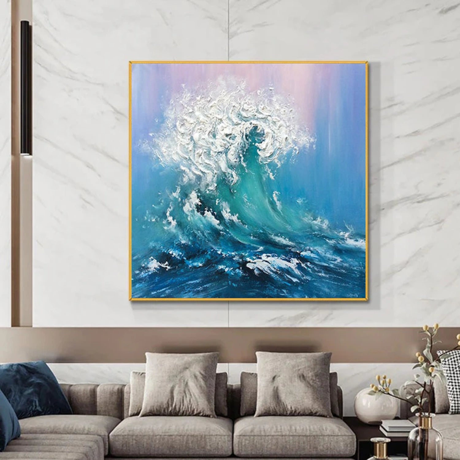 Ocean And Sky Abstract Wall Art #OS113