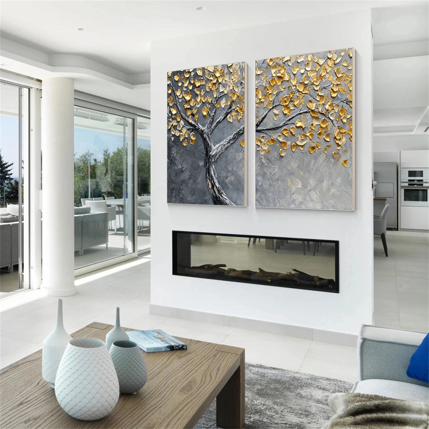 Tree Abstract Textured Wall Art Set of 2 #TP063