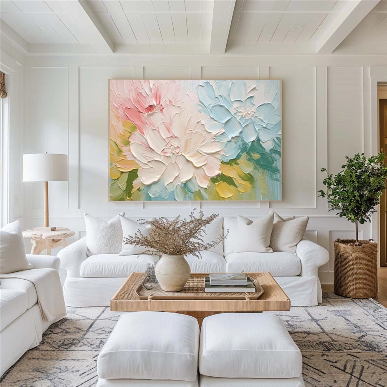 Flower Abstract Textured Wall Art #FP174