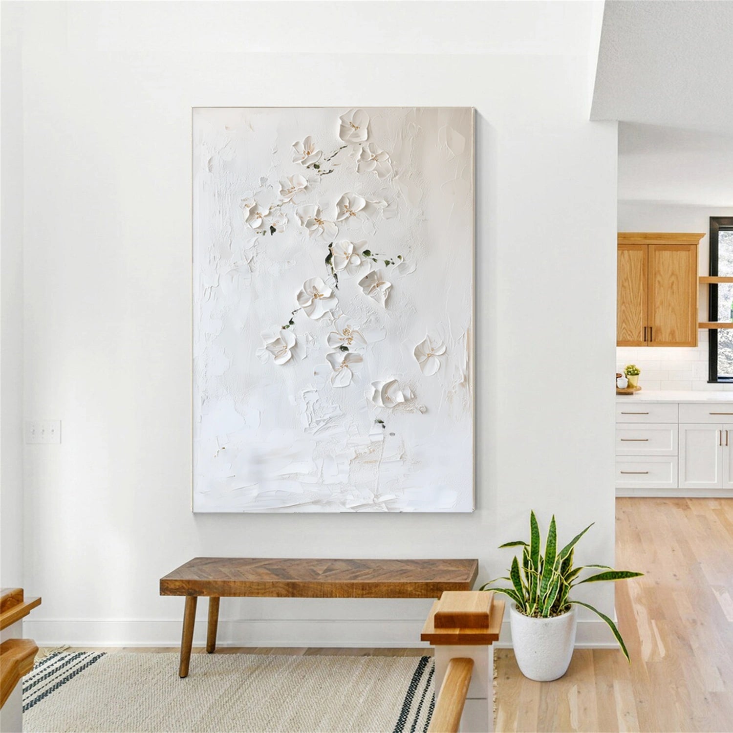 Flower Abstract Textured Wall Art #FP189