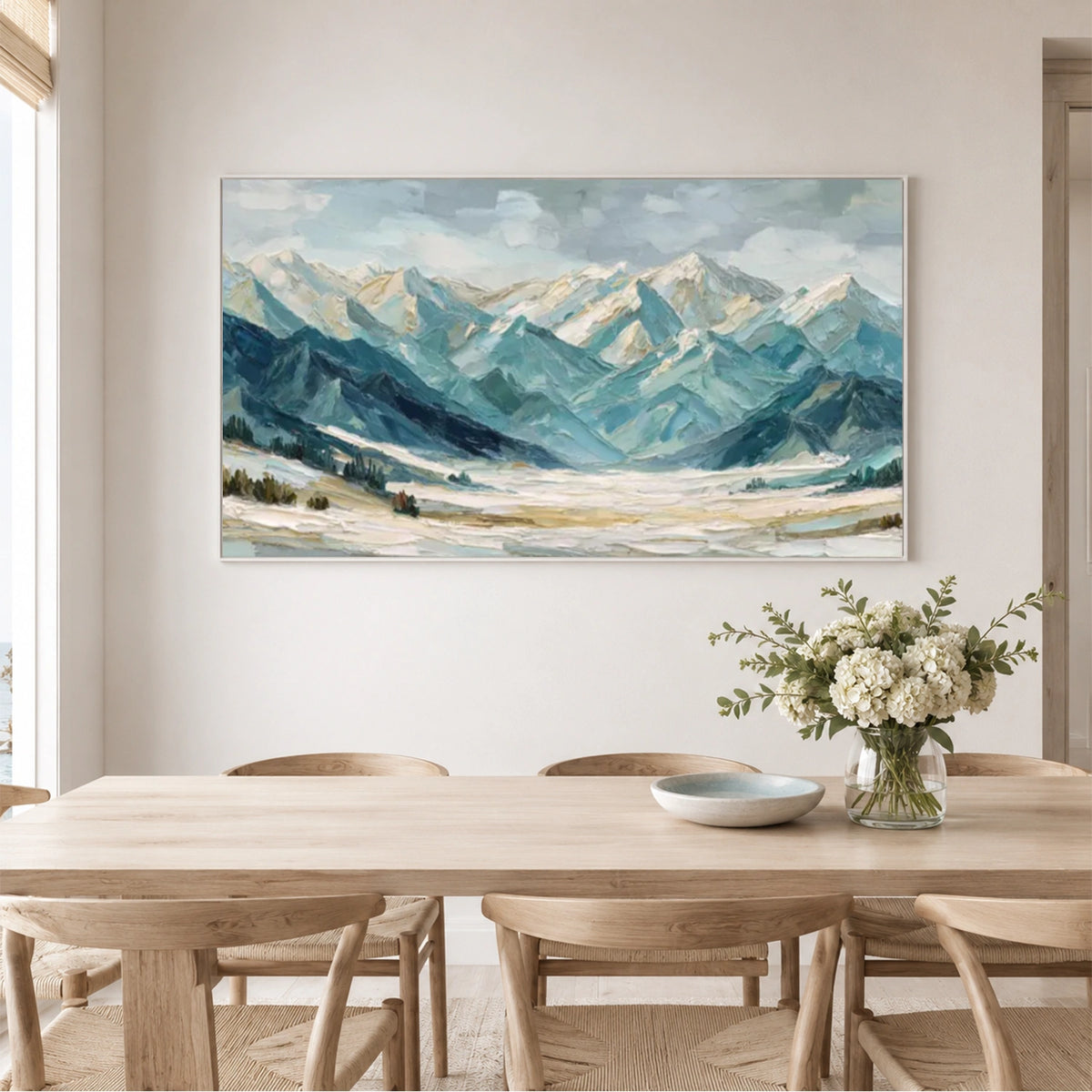 Abstract Mountain Textured Canvas Art #MO090