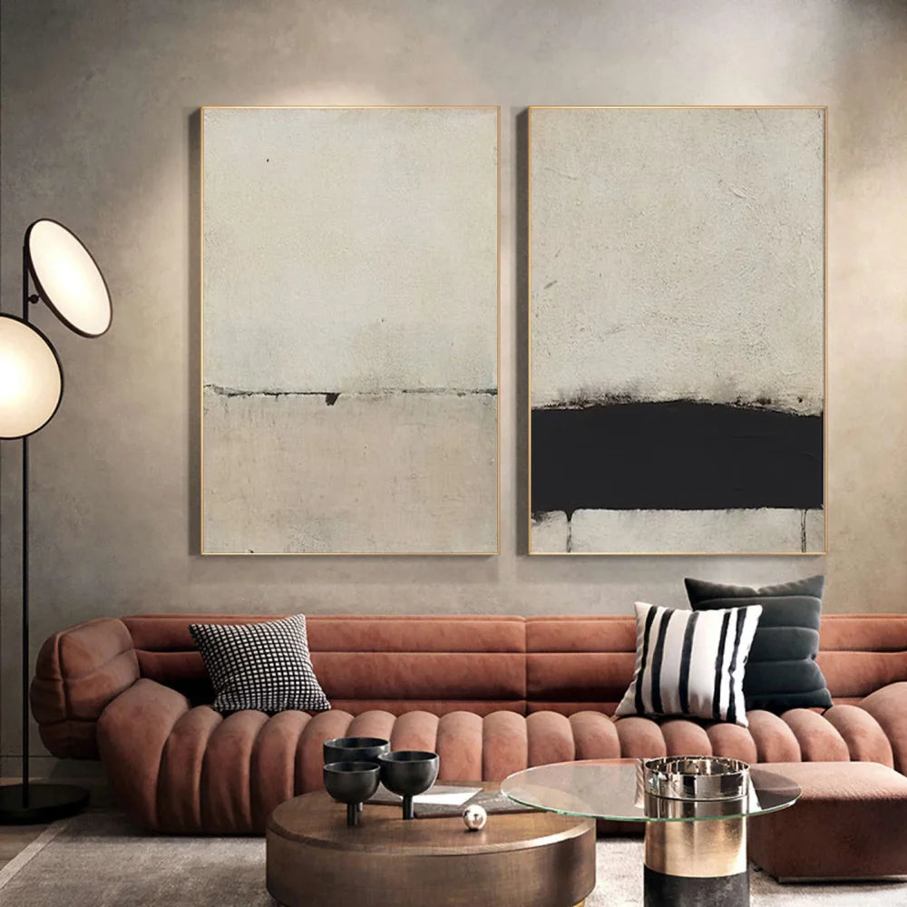Beige Wabi Sabi Canvas Art Set of 2 #WS046