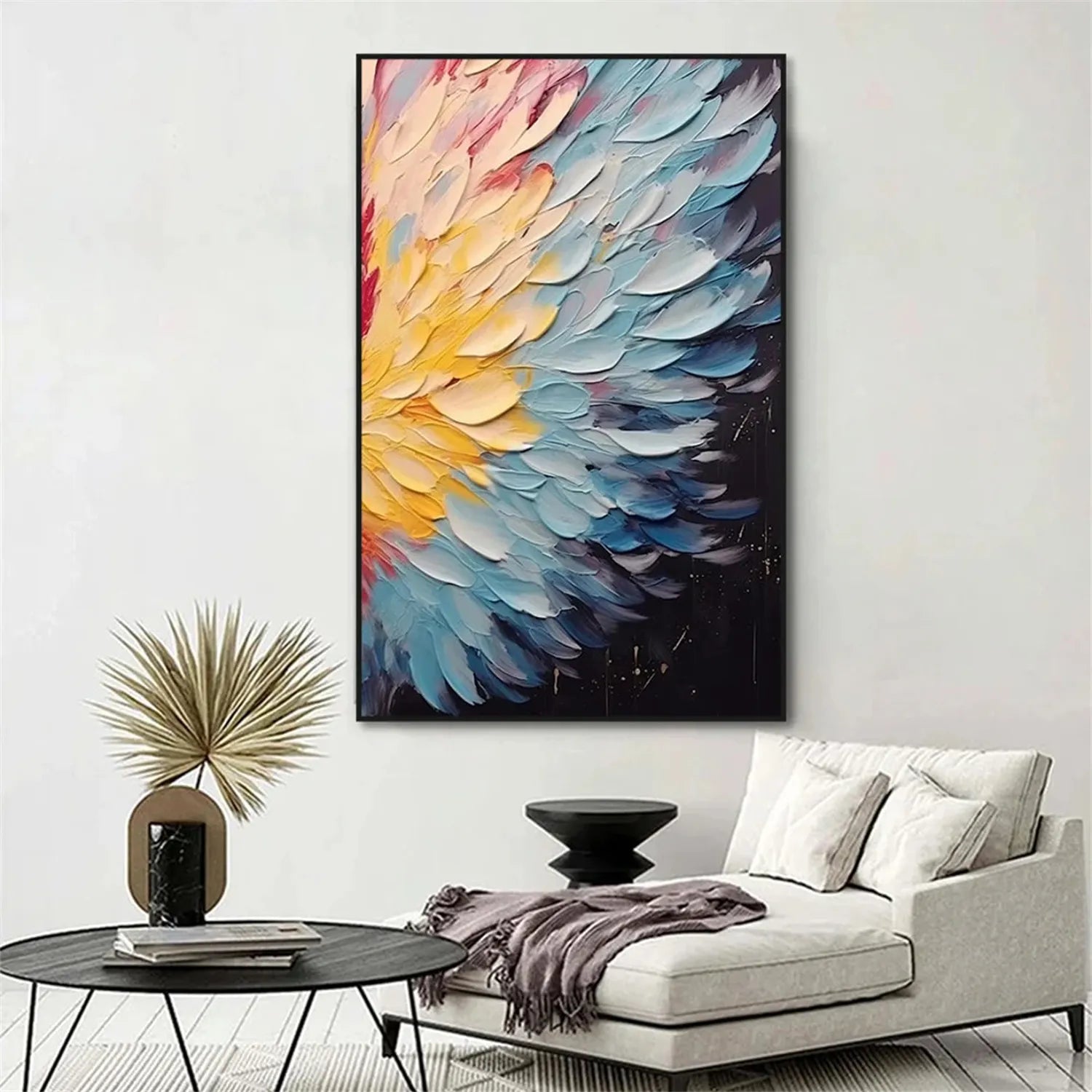 Colorful Abstract Textured Painting Canvas #AT054