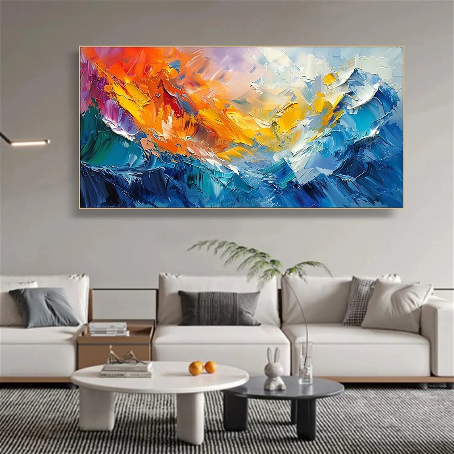 Colorful Abstract Textured Painting Canvas #AT050