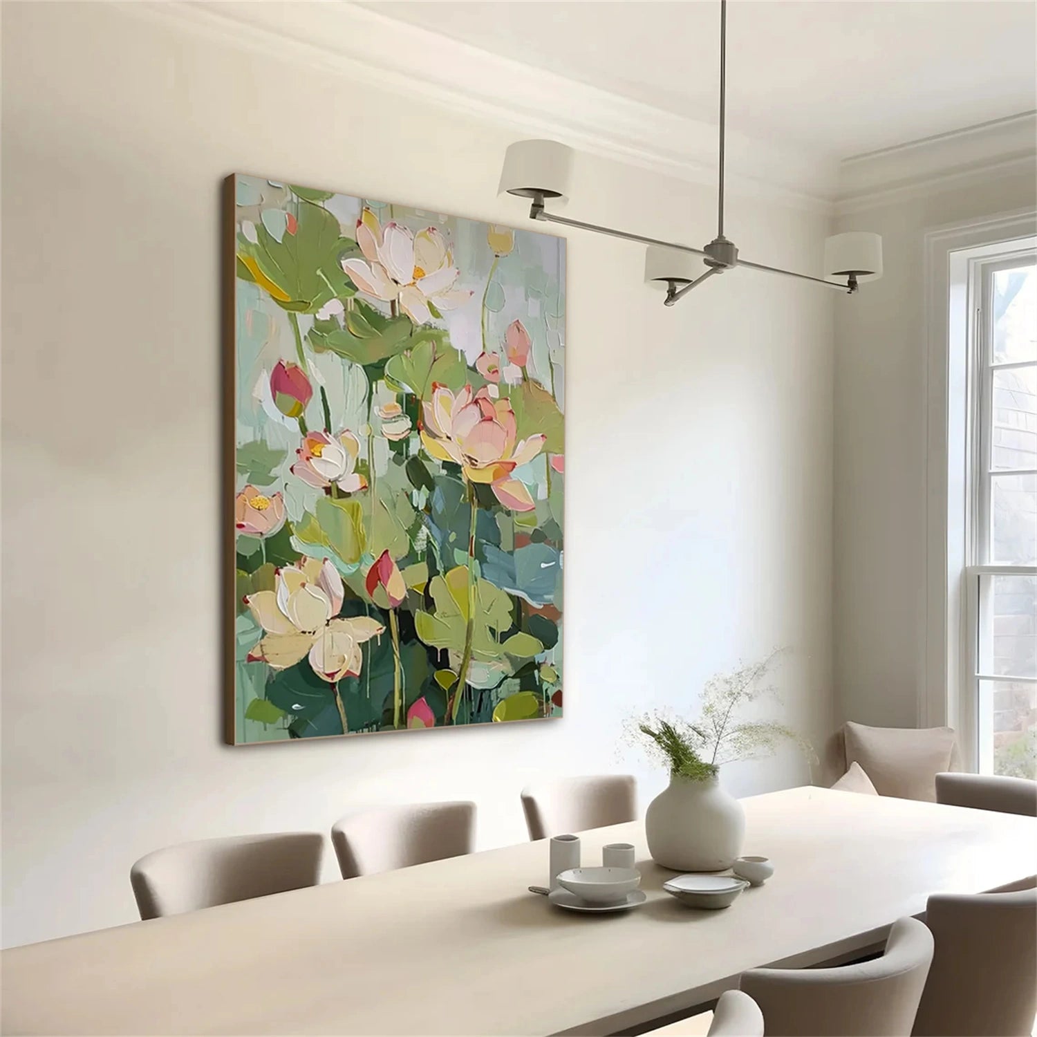 Colorful Flower Textured Painting Canvas #FP021