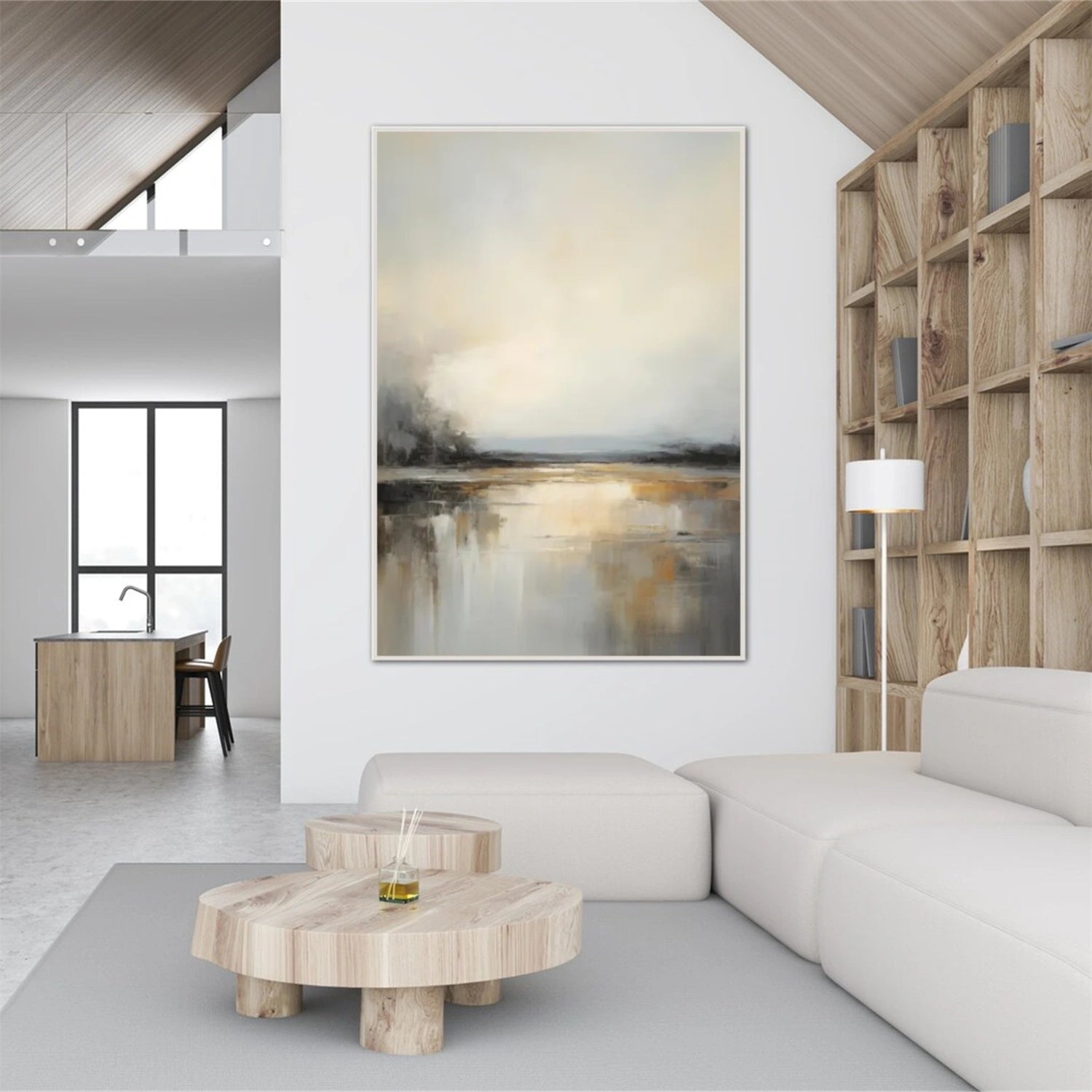 Ocean And Sky Abstract Wall Art #OS066