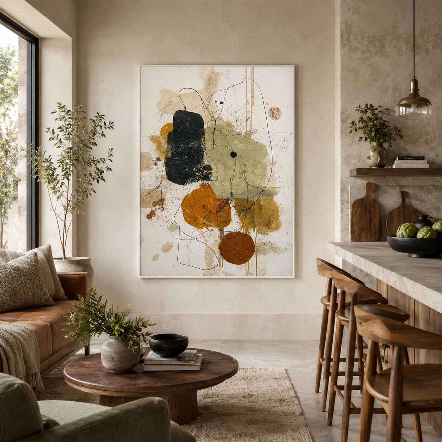 Abstract Canvas Wall Art #AP393