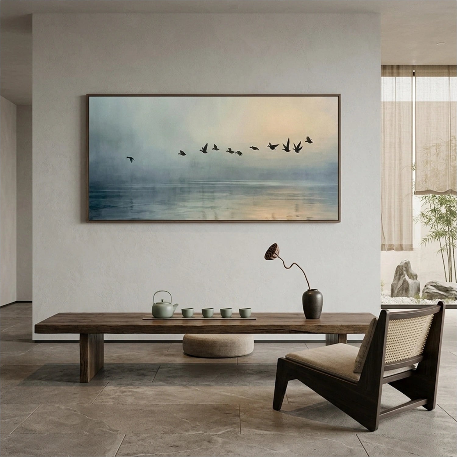 Ocean And Sky Abstract Wall Art #OS163