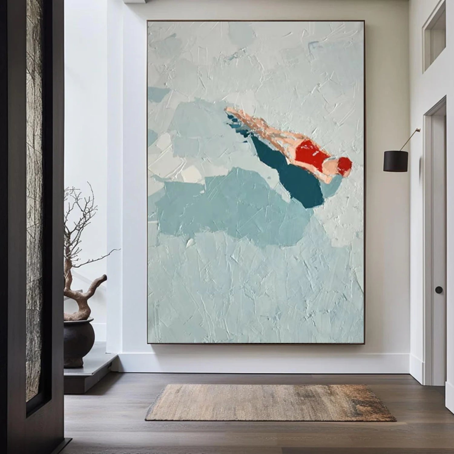 Swimming Sport Textured Wall Art #MS017
