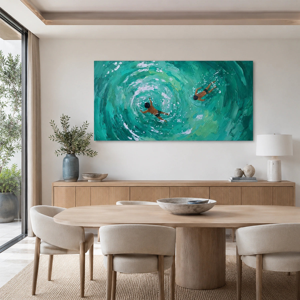 Swimming Sports Textured Wall Art #MS135